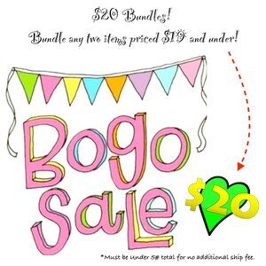🛍️ BOGO Sale! BOGO BUNDLES! Any two items $19 and under for 20 🛍️